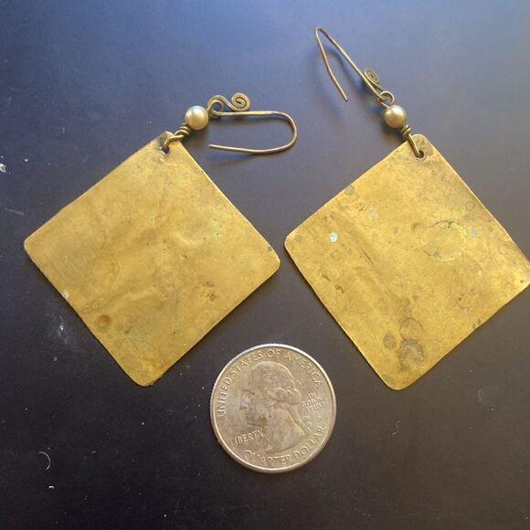 Brass earrings  - Picture 3 of 3